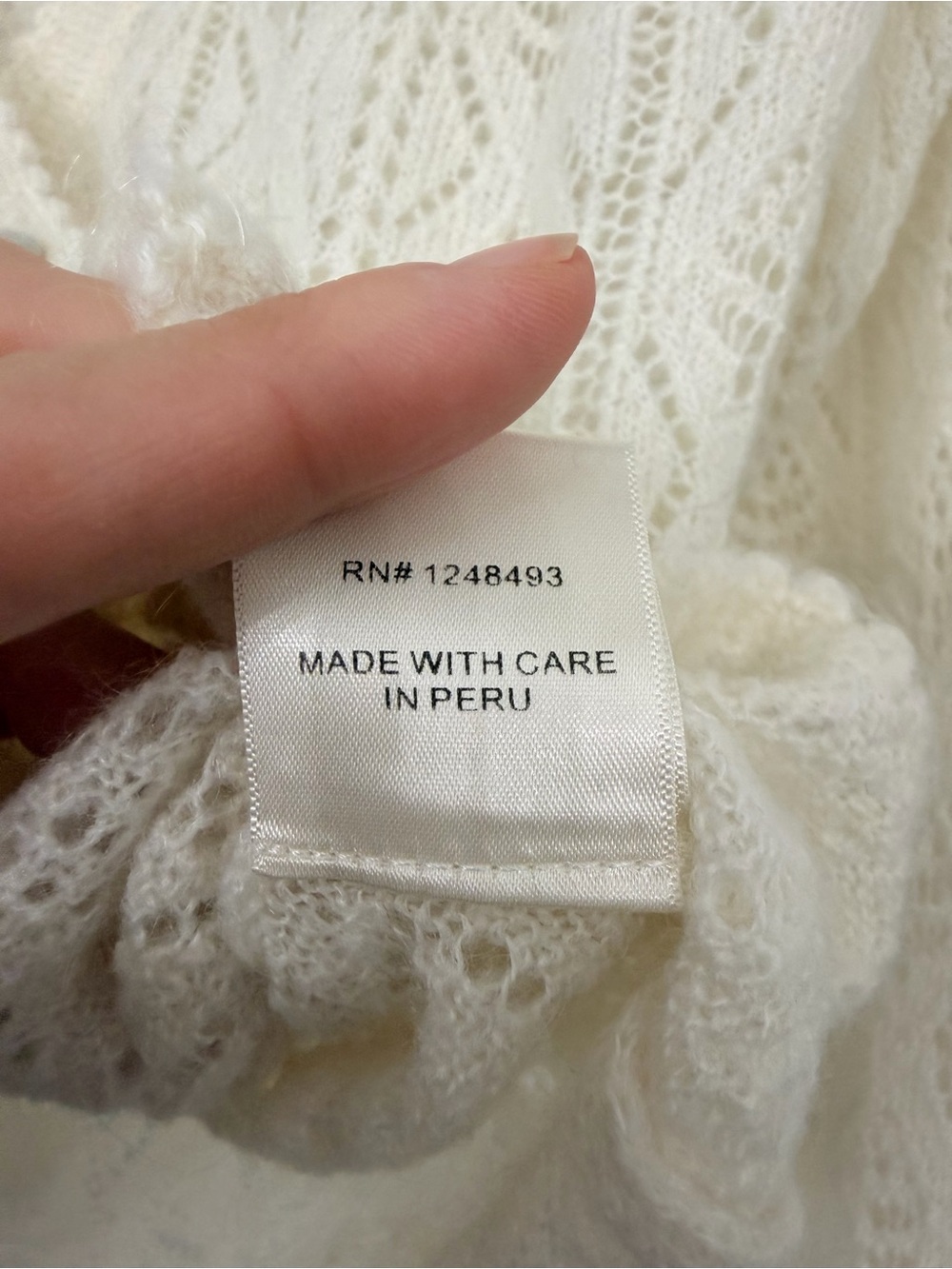 DOEN Chandel Alpaca Blend Cardigan Jasmine Flower Cream Size Medium - Picture 12 of 15